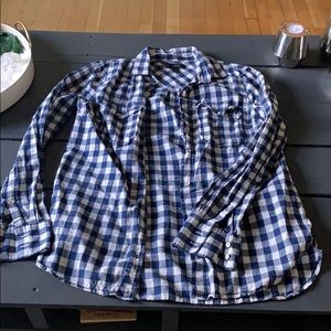 J Crew Checkered Button Down shirt